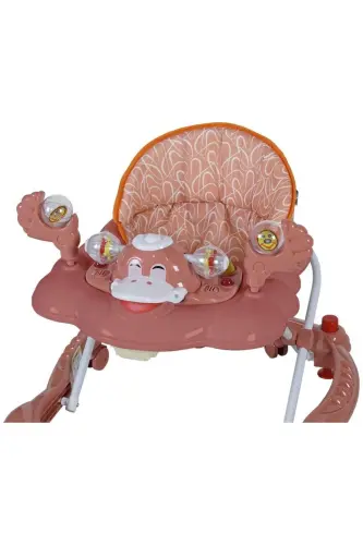 9227 Duffy Yürüteç Gül Kurusu Müzikli Oyuncaklı Bebek Yürüteç Örümcek - GÜL PEMBE - 7