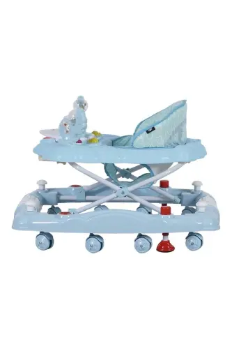 9228 Kiddy Yürüteç Sallanır Müzikli Oyuncaklı Bebek Yürüteç Örümcek - Turkuaz - 3