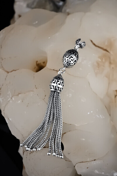 925 Silver Dangle Tasbih Tassel - ENCİLİ SİLVER