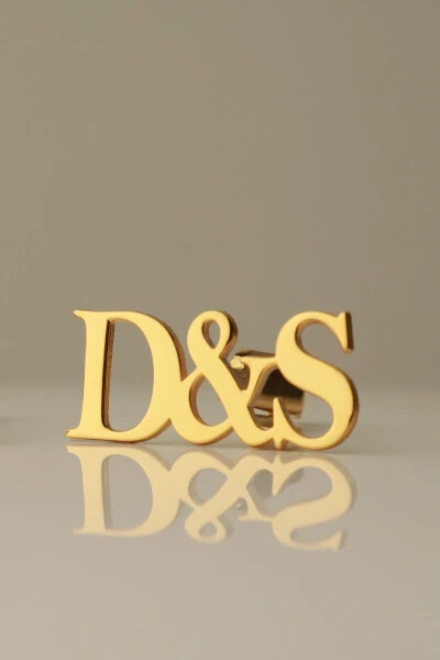 925 Sterling Silver 14K Gold Plated Personalized Initial Cufflinks - EDDIAJEWELLERY (1)