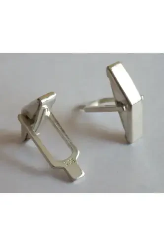 925 Sterling Silver 2 Letter Cufflinks Gold Plated Groom Gift Personalized-Selectable 2 - 5