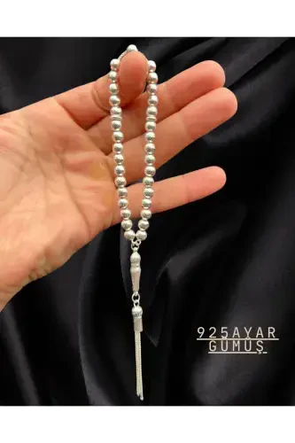 925 sterling silver, 4 finger length, sphere cut design prayer beads. - 1