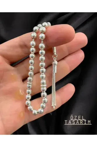 925 sterling silver, 4 finger length, sphere cut design prayer beads. - 2