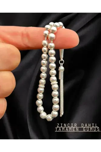 925 sterling silver, 4 finger length, sphere cut design prayer beads. - 3
