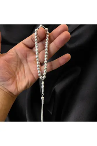 925 sterling silver, 4 finger length, sphere cut design prayer beads. - 4