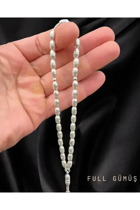 925 sterling silver barley grain design prayer beads - 4