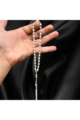925 sterling silver barley grain design prayer beads - 4