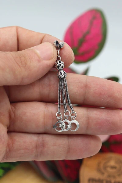 925 Sterling Silver Filigree Prayer Beads Tassel - 3