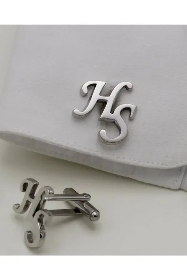 925 Sterling Silver Letter Cufflinks - 3