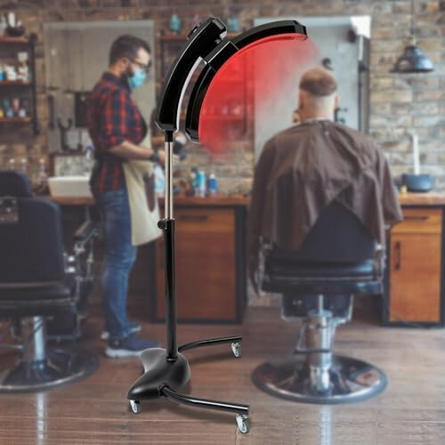 950W Adjustable Vertical Hairdressing Heater, 360°Rotatable Standing Hair Dryer w/Intelligent Temperature & Time Control Hair Dryer for Spa Salon (Black) - 3