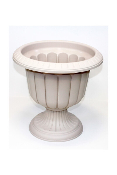 9.8 Liter Narcissus Pedestal Planter Broken White - 2