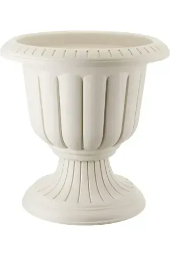 9.8 Litre Broken White Narcissus Pot with Stand, Plastic Narcissus Pot No1 - TOXA (1)