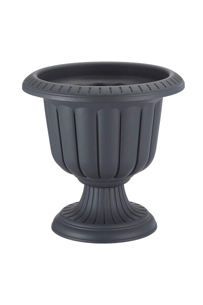 9.8 lt Narcissus Pot Anthracite Grey Leg Plastic Narcissus Pot No1 35 cm - TOXA