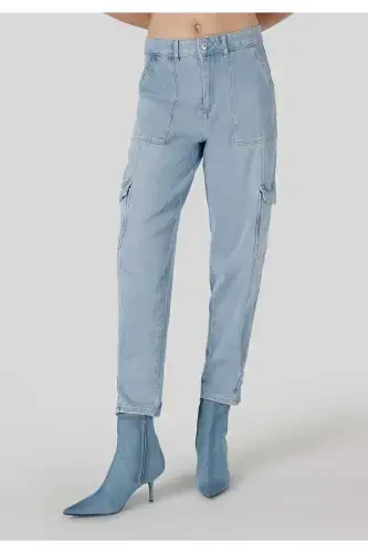 990 Angela Cargo Pants, Blue Women's Pants - 4