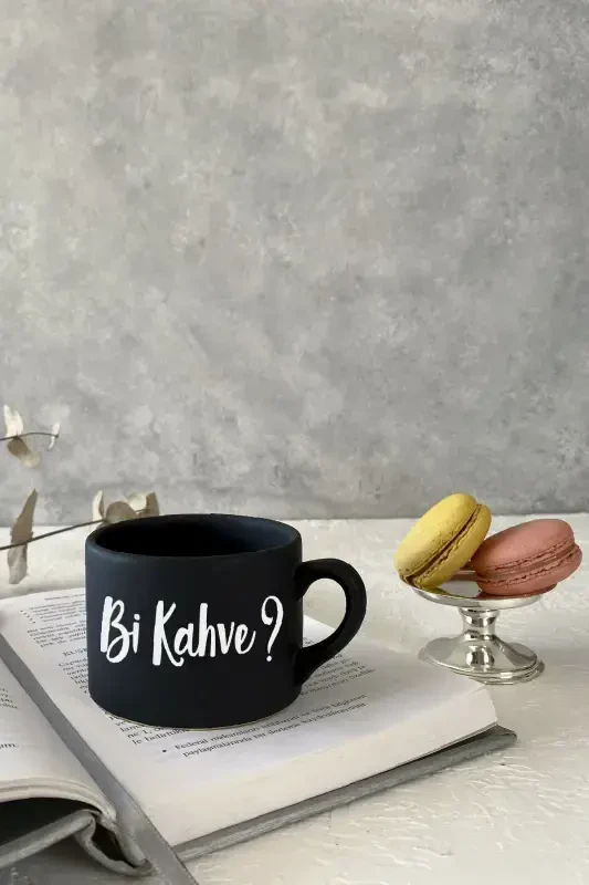 A coffee? Black Small Cup Mug Coffee Cup - 1