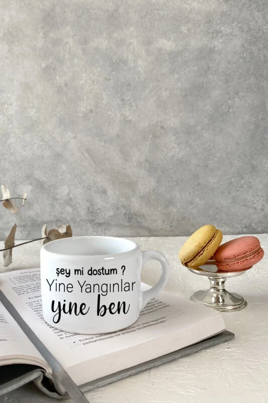 A Coffee? White Small Cup Mug Coffee Cup Mug Coffee Cup Espresso Cup - 1