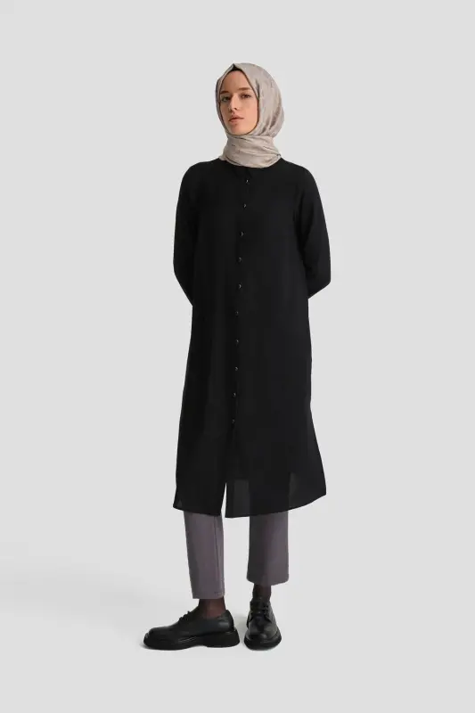 A Logolu Tunik Orth411 Siyah - SİYAH - 2