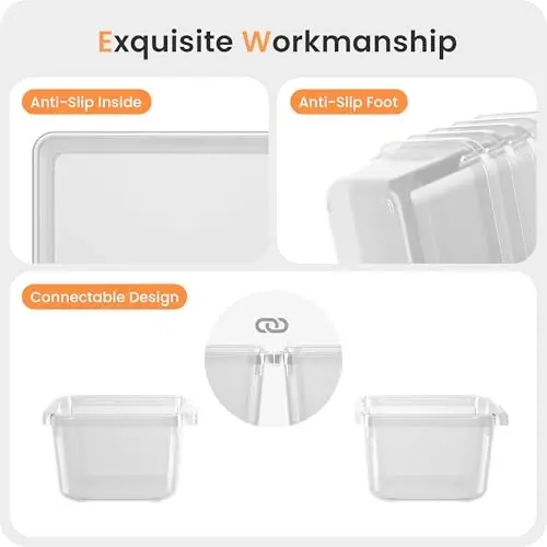 A-LuGei 【46PCS & 5Sizes】 Clear Drawer Organizer,【Hold 277 Items】 Makeup Organizer, Bathroom Organizers and Storage, Organization and Storage, Organizer Bins for Office Vanity Kitchen Tool Trays - 6