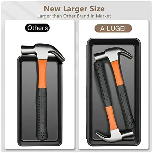 A-LUGEI【𝟰𝟲𝗣𝗖𝗦 & 5 Size】Tool Box Organizer Tray Divider Set, 【Black】 Desk Drawer Organizer, Garage Organization and Storage Toolbox Accessories Rolling Tool Chest Cart Cabinet WorkBench Small Part - A-LUGEI (1)