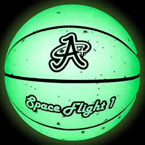 A Plus Collectibles Space Flight 1 Official Basketball, Charm Game To'pi; Ichki/Tashqi Kort, O'lcham 7, 29.5