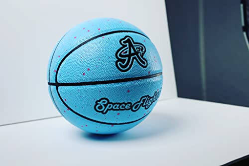 A Plus Collectibles Space Flight 1 Official Basketball, Leather Game Ball; Indoor/Outdoor Court, Size 7, 29.5