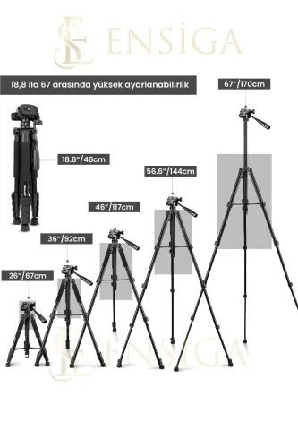 A Plus Tripod 175 Cm Professional Phone Camera Holder Tripod with Bag - EN SİGA (1)
