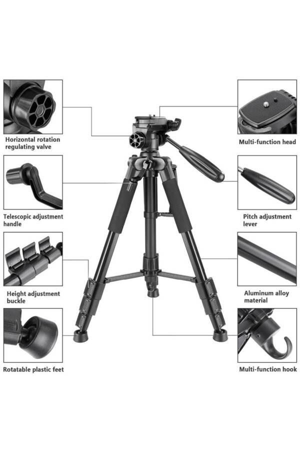 A Plus Tripod 175 Cm Professional Phone Camera Holder Tripod with Bag - 6