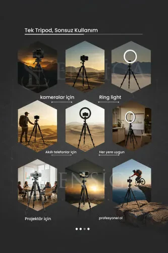 A Plus Tripod 175 Cm Professional Phone Camera Holder Tripod with Bag - 8