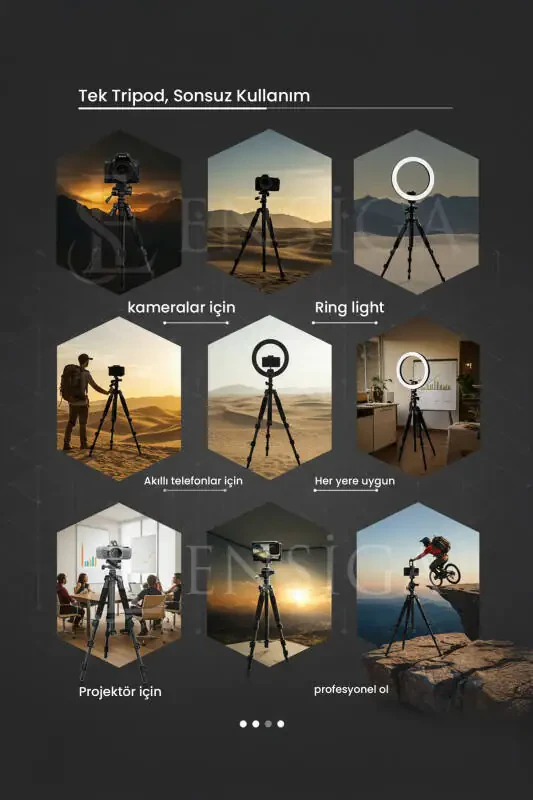 A Plus Tripod 175 Cm Professional Phone Camera Holder Tripod with Bag - 8