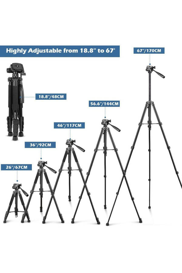 A Plus Tripod 175 Cm Profesyonel Telefon Kamera Tutucu Çantalı Tripod - 4