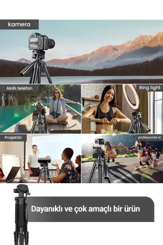 A Plus Tripod 175 Cm Profesyonel Telefon Kamera Tutucu Çantalı Tripod - SİYAH - EN SİGA (1)