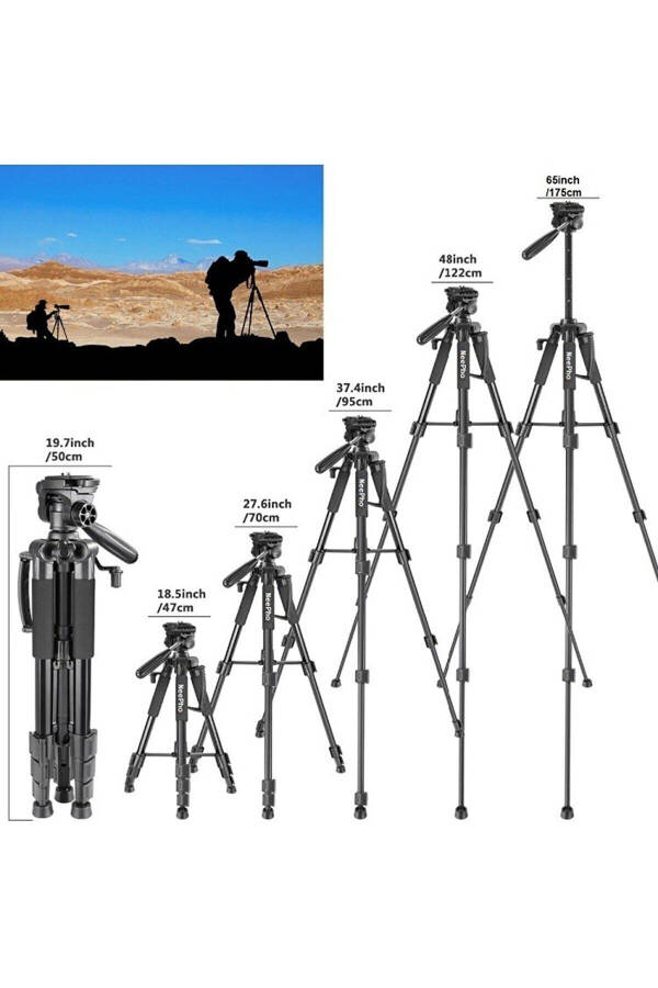 A Plus Tripod 175 Sm Professional Telefon Kamera Tutqichli Tripod Sumkasi bilan - 10