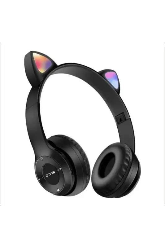A Quality Vilya Cat Ear Detailed Compatible Bluetooth Wireless Headset Kids Gamer-LIGHT BLUE - 1