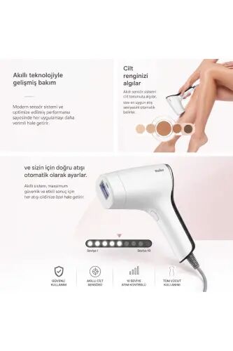 A05 Ipl 3 Milyon Atım Akıllı Cilt Tanıma Ultra Seri Atım 3 Başlık Bay&bayan Cihazı - Beyaz - 2
