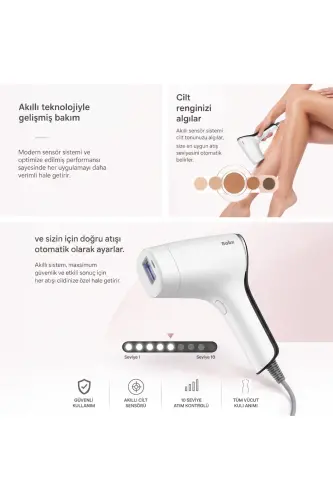 A05 Ipl 3 Milyon Atım Akıllı Cilt Tanıma Ultra Seri Atım 3 Başlık Bay&bayan Cihazı - Beyaz - ROBX (1)