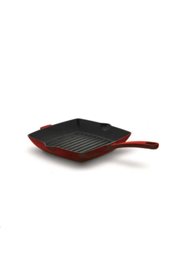 A2846-1 Casta Kırmızı Kare 26 Cm Grill Döküm Tava - 1