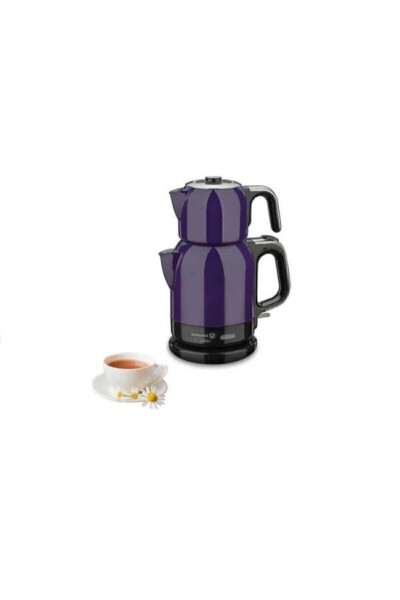 A331-01 Çaytema Lavender Chrome 1600 W Steel Tea Maker - 13