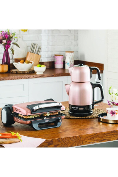A331-02 Çaytema Rosagold/Chrome Electric Kettle 1.7 lt - KORKMAZ (1)