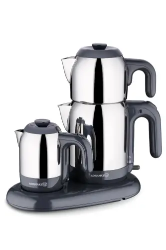 A353 Mia Tea and Coffee Maker - Inox/smoked / 1600 Watt / 1.7 Lt-Smoked 