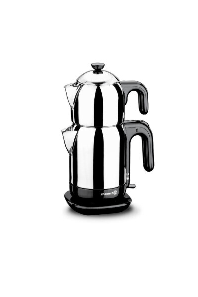 A369 Demtez Stainless Steel/Black Electric Kettle 1.6 lt - KORKMAZ