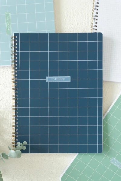 A4 Spiral Bound School Notebook 80 Pages 4 Pack - Squared - 3
