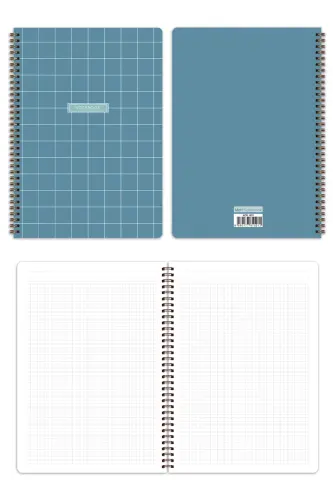 A4 Spiralli Maktab Dasturi 80 varag' 4 ta to'plam - Kvadrat - 8