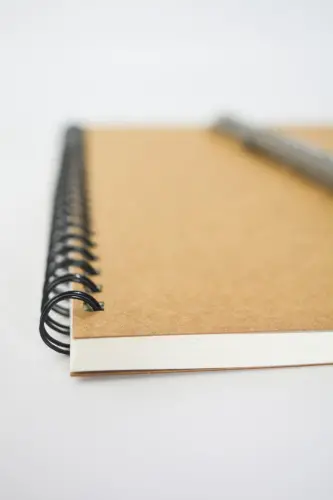 A5 Kraft Cover Blank Notebook, A5 Notebook, 60 Sheets (120 PAGES)-Kraft - 4