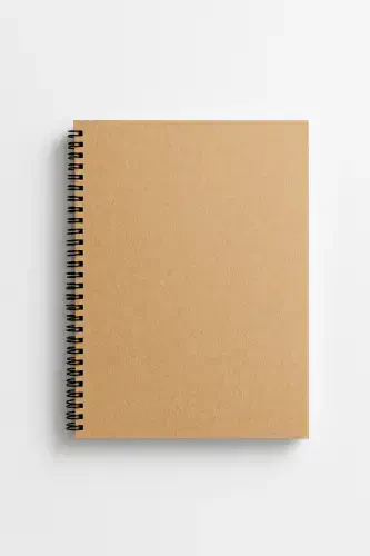 A5 Kraft Cover Blank Notebook, A5 Notebook, 60 Sheets (120 PAGES)-Kraft - 3
