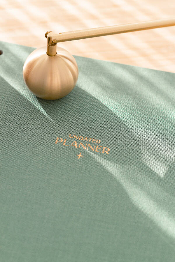 A5 Spiral Bound Linen Perpetual Planner Agenda Green - 12