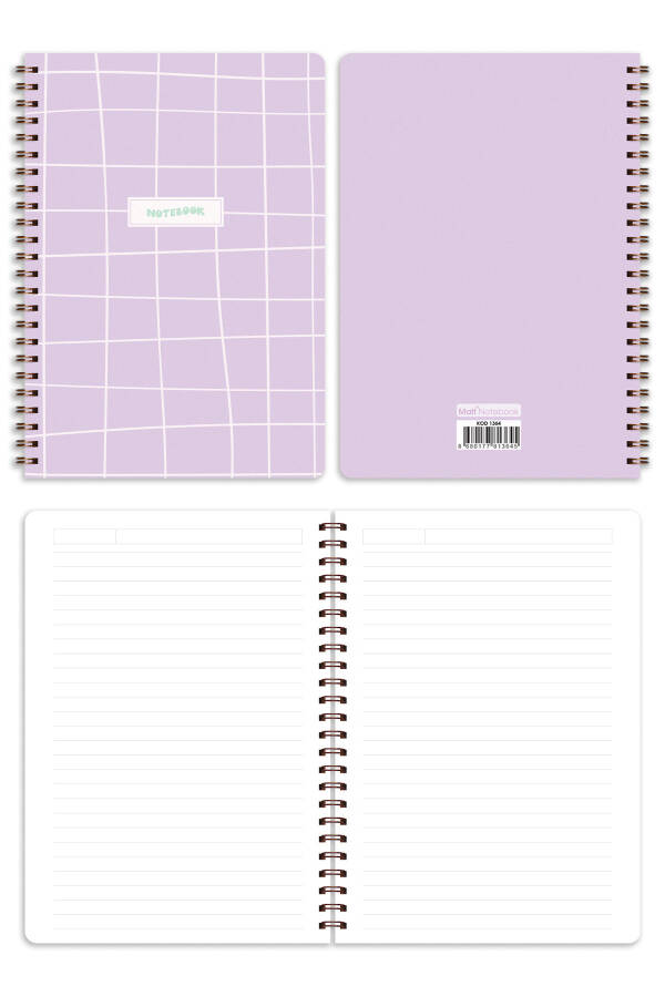 A5 Spiral Bound School Notebook 80 Sheets 4 Pack - Lined - 8