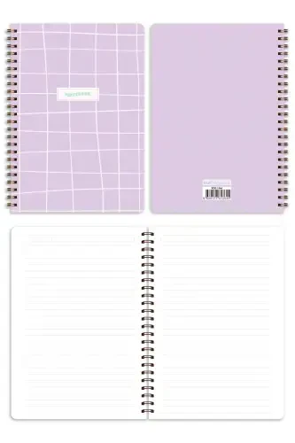 A5 Spiral Bound School Notebook 80 Sheets 4 Pack - Lined - 3