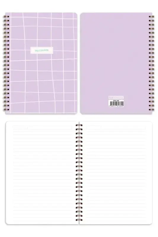 A5 Spiral Bound School Notebook 80 Sheets 4 Pack - Lined - 3
