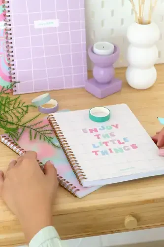 A5 Spiral Bound School Notebook 80 Sheets 4 Pack - Lined - 4