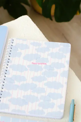 A5 Spiral Notebook 80 Sheets 4-Pack - Ruled 164XSERI-Blue - 12